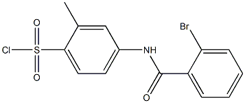 4-[(2-bromobenzene)amido]-2-methylbenzene-1-sulfonyl chloride Struktur