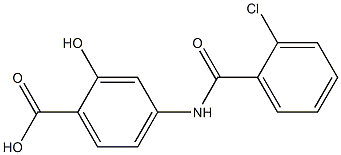 4-[(2-chlorobenzoyl)amino]-2-hydroxybenzoic acid Struktur