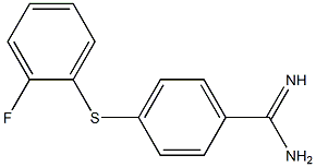 4-[(2-fluorophenyl)sulfanyl]benzene-1-carboximidamide Struktur