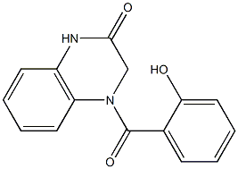 4-[(2-hydroxyphenyl)carbonyl]-1,2,3,4-tetrahydroquinoxalin-2-one Struktur