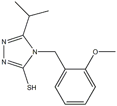 4-[(2-methoxyphenyl)methyl]-5-(propan-2-yl)-4H-1,2,4-triazole-3-thiol Struktur