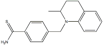 4-[(2-methyl-1,2,3,4-tetrahydroquinolin-1-yl)methyl]benzene-1-carbothioamide Struktur