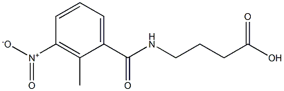 4-[(2-methyl-3-nitrophenyl)formamido]butanoic acid Struktur