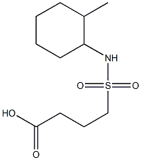 4-[(2-methylcyclohexyl)sulfamoyl]butanoic acid Struktur