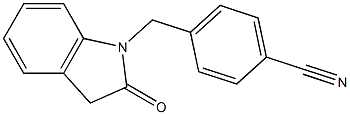 4-[(2-oxo-2,3-dihydro-1H-indol-1-yl)methyl]benzonitrile Struktur