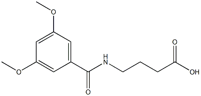 4-[(3,5-dimethoxybenzoyl)amino]butanoic acid Struktur