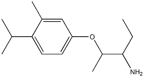 4-[(3-aminopentan-2-yl)oxy]-2-methyl-1-(propan-2-yl)benzene Struktur