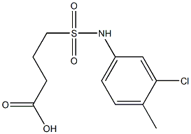 4-[(3-chloro-4-methylphenyl)sulfamoyl]butanoic acid Struktur