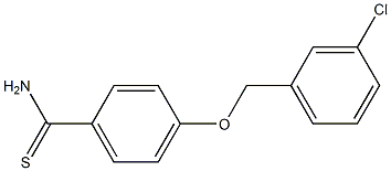 4-[(3-chlorophenyl)methoxy]benzene-1-carbothioamide Struktur