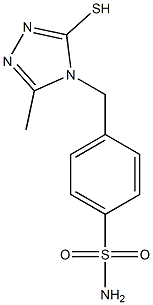 4-[(3-methyl-5-sulfanyl-4H-1,2,4-triazol-4-yl)methyl]benzene-1-sulfonamide Struktur