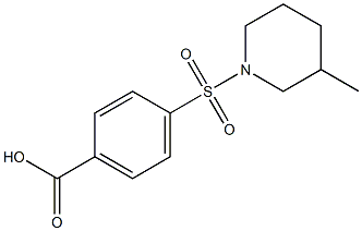 4-[(3-methylpiperidine-1-)sulfonyl]benzoic acid Struktur