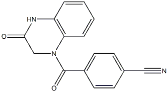 4-[(3-oxo-1,2,3,4-tetrahydroquinoxalin-1-yl)carbonyl]benzonitrile Struktur