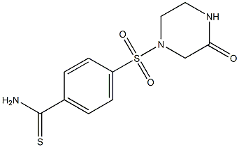 4-[(3-oxopiperazin-1-yl)sulfonyl]benzenecarbothioamide Struktur