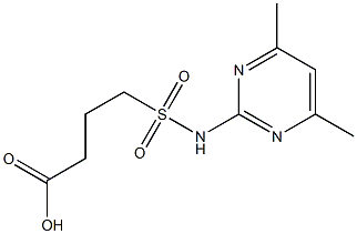 4-[(4,6-dimethylpyrimidin-2-yl)sulfamoyl]butanoic acid Struktur