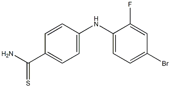 4-[(4-bromo-2-fluorophenyl)amino]benzene-1-carbothioamide Struktur