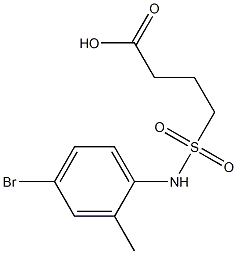 4-[(4-bromo-2-methylphenyl)sulfamoyl]butanoic acid Struktur