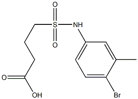 4-[(4-bromo-3-methylphenyl)sulfamoyl]butanoic acid Struktur