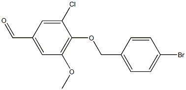 4-[(4-bromophenyl)methoxy]-3-chloro-5-methoxybenzaldehyde Struktur