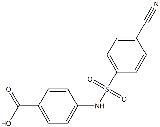 4-[(4-cyanobenzene)sulfonamido]benzoic acid Struktur