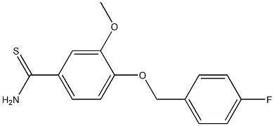 4-[(4-fluorobenzyl)oxy]-3-methoxybenzenecarbothioamide Struktur