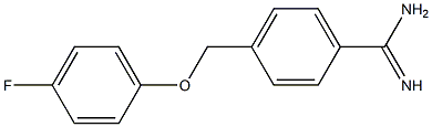 4-[(4-fluorophenoxy)methyl]benzenecarboximidamide Struktur