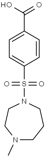 4-[(4-methyl-1,4-diazepane-1-)sulfonyl]benzoic acid Struktur