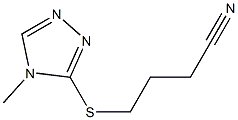 4-[(4-methyl-4H-1,2,4-triazol-3-yl)sulfanyl]butanenitrile Struktur