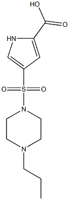 4-[(4-propylpiperazin-1-yl)sulfonyl]-1H-pyrrole-2-carboxylic acid Struktur