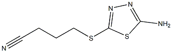 4-[(5-amino-1,3,4-thiadiazol-2-yl)sulfanyl]butanenitrile Struktur