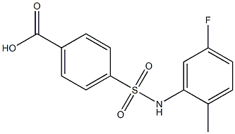 4-[(5-fluoro-2-methylphenyl)sulfamoyl]benzoic acid Struktur