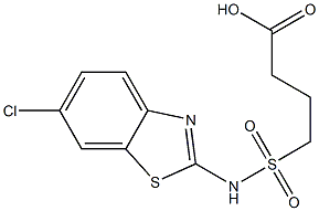 4-[(6-chloro-1,3-benzothiazol-2-yl)sulfamoyl]butanoic acid Struktur