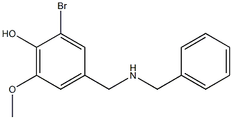 4-[(benzylamino)methyl]-2-bromo-6-methoxyphenol Struktur