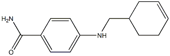 4-[(cyclohex-3-en-1-ylmethyl)amino]benzamide Struktur