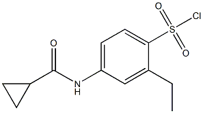 4-[(cyclopropylcarbonyl)amino]-2-ethylbenzenesulfonyl chloride Struktur