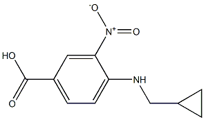 4-[(cyclopropylmethyl)amino]-3-nitrobenzoic acid Struktur