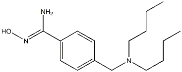 4-[(dibutylamino)methyl]-N'-hydroxybenzene-1-carboximidamide Struktur