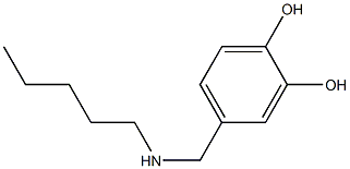 4-[(pentylamino)methyl]benzene-1,2-diol Struktur