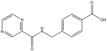 4-[(pyrazin-2-ylformamido)methyl]benzoic acid Struktur