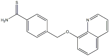 4-[(quinolin-8-yloxy)methyl]benzene-1-carbothioamide Struktur