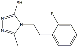 4-[2-(2-fluorophenyl)ethyl]-5-methyl-4H-1,2,4-triazole-3-thiol Struktur