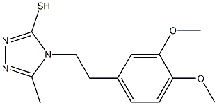 4-[2-(3,4-dimethoxyphenyl)ethyl]-5-methyl-4H-1,2,4-triazole-3-thiol Struktur