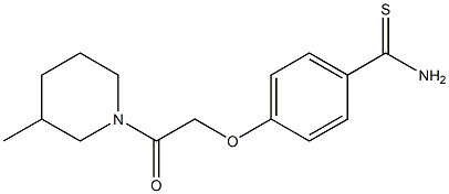 4-[2-(3-methylpiperidin-1-yl)-2-oxoethoxy]benzenecarbothioamide Struktur