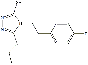 4-[2-(4-fluorophenyl)ethyl]-5-propyl-4H-1,2,4-triazole-3-thiol Struktur