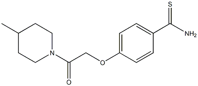 4-[2-(4-methylpiperidin-1-yl)-2-oxoethoxy]benzenecarbothioamide Struktur