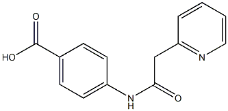 4-[2-(pyridin-2-yl)acetamido]benzoic acid Struktur