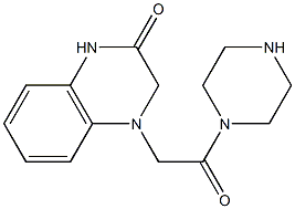 4-[2-oxo-2-(piperazin-1-yl)ethyl]-1,2,3,4-tetrahydroquinoxalin-2-one Struktur