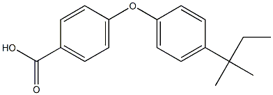 4-[4-(2-methylbutan-2-yl)phenoxy]benzoic acid Struktur