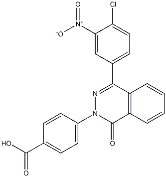 4-[4-(4-chloro-3-nitrophenyl)-1-oxophthalazin-2(1H)-yl]benzoic acid Struktur