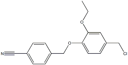 4-[4-(chloromethyl)-2-ethoxyphenoxymethyl]benzonitrile Struktur