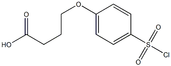 4-[4-(chlorosulfonyl)phenoxy]butanoic acid Struktur